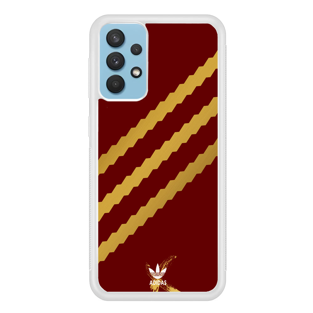 Adidas Stripe Royal Gold Maroon Samsung Galaxy A32 Case