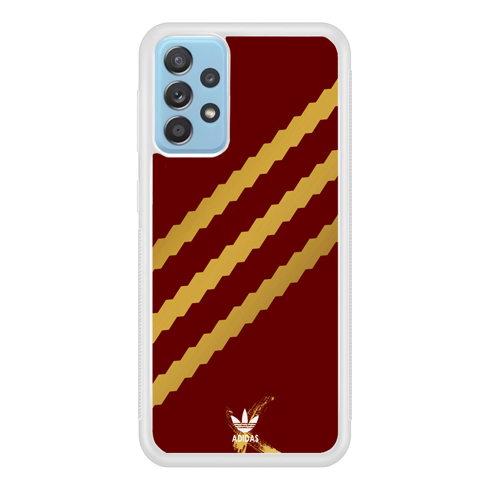 Adidas Stripe Royal Gold Maroon Samsung Galaxy A52 Case
