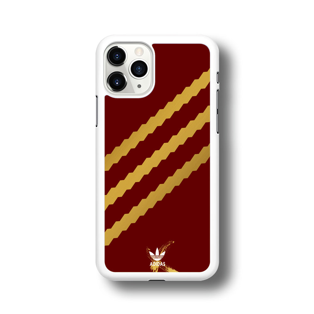Adidas Stripe Royal Gold Maroon iPhone 11 Pro Max Case