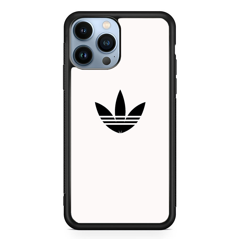 Adidas White Bone Logo Black iPhone 13 Pro Max Case