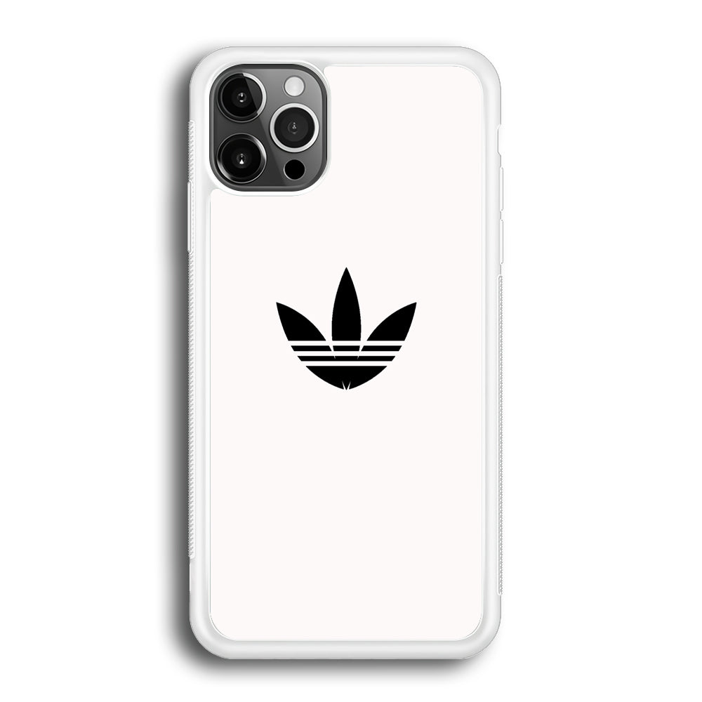 Adidas White Bone Logo Black iPhone 12 Pro Case
