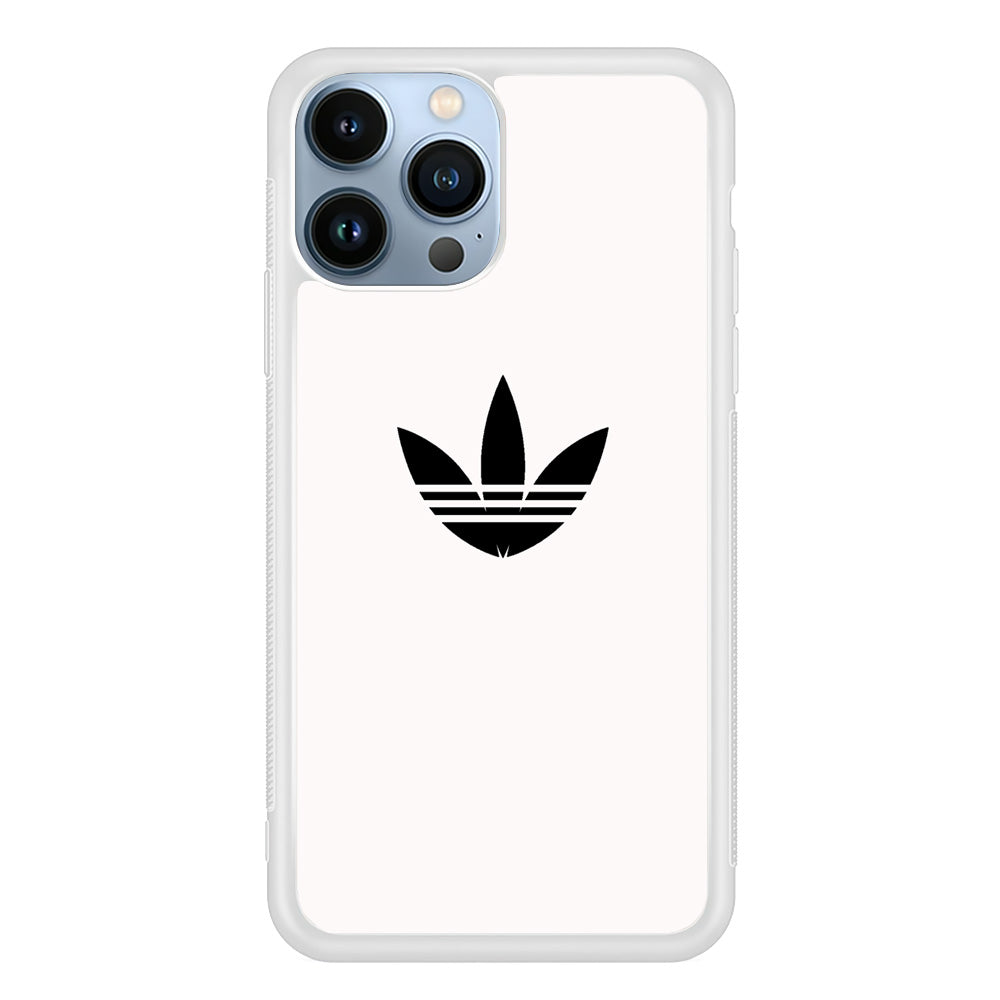 Adidas White Bone Logo Black iPhone 13 Pro Max Case