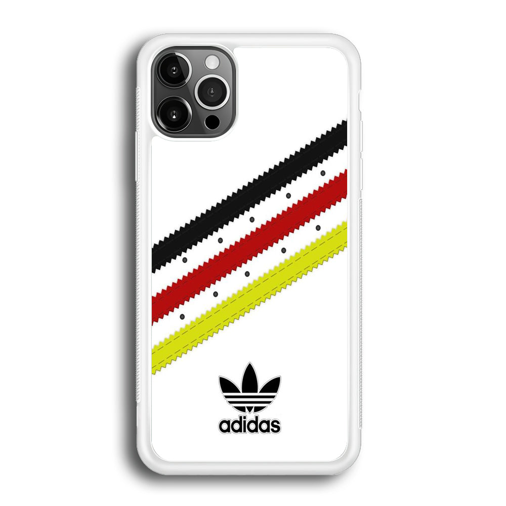 Adidas White Stripe Black Red Yellow iPhone 12 Pro Case