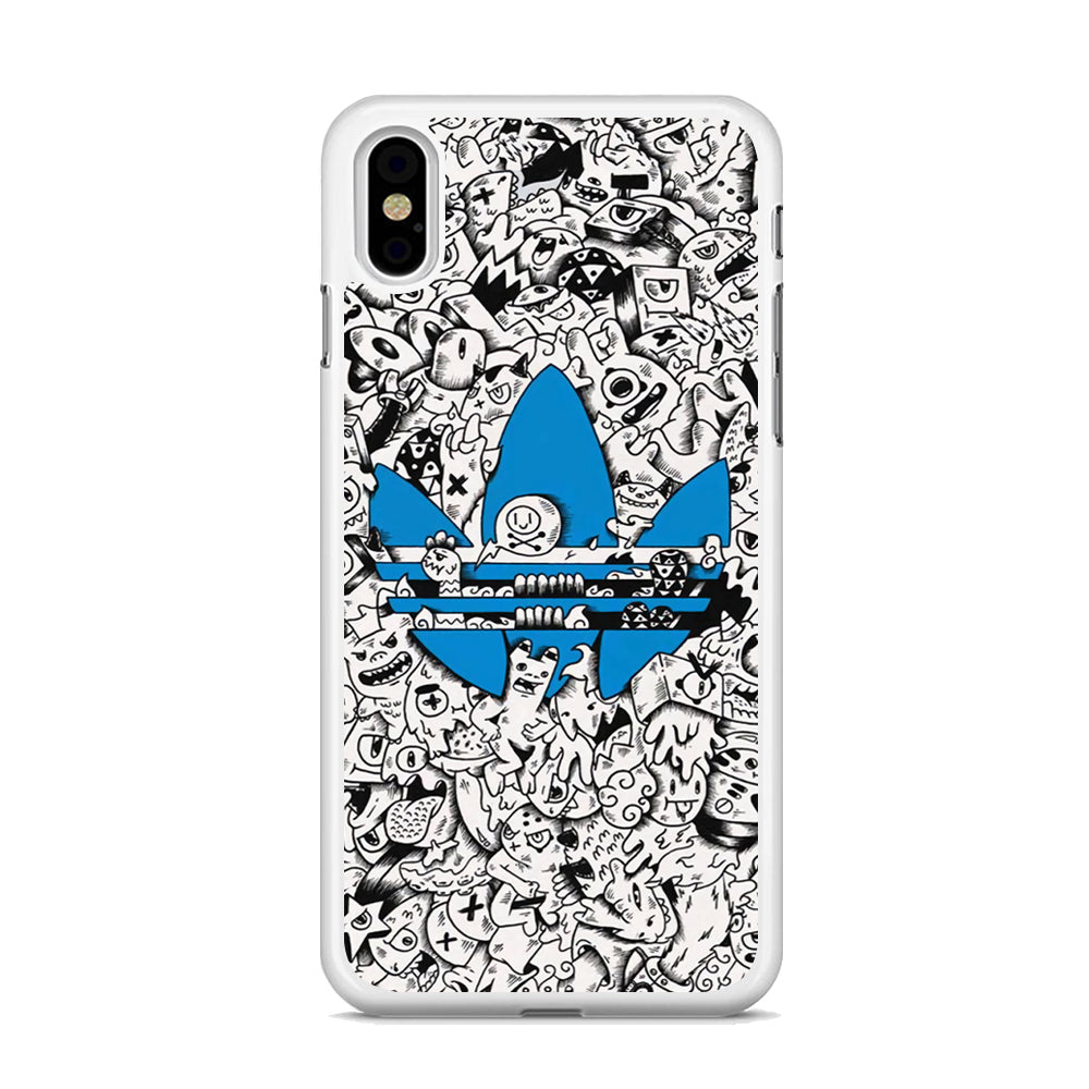 Adidas B&W Doodle iPhone X Case