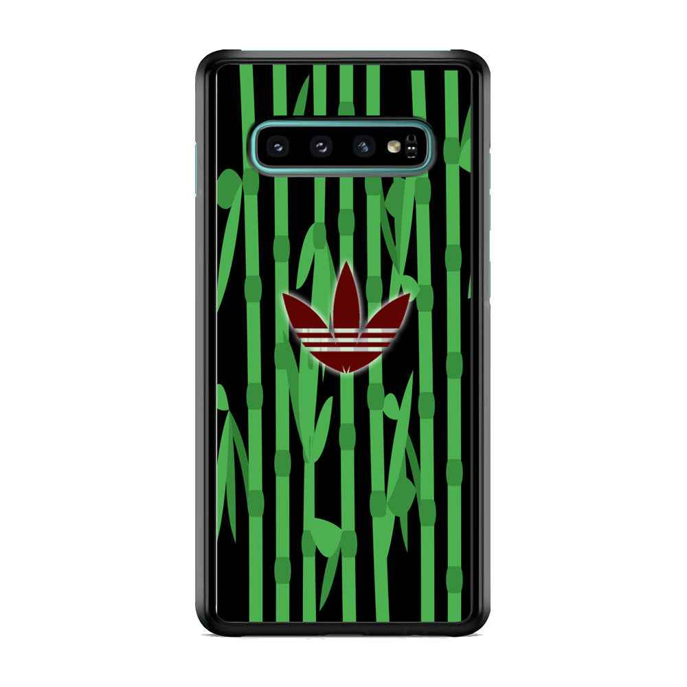 Adidas Bamboo Maroon Logo Samsung Galaxy S10 Plus Case Default Title