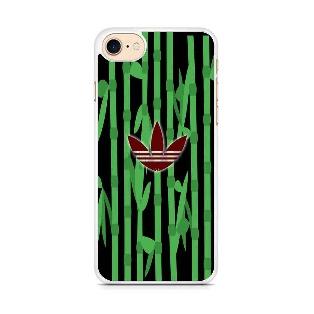 Adidas Bamboo Maroon Logo iPhone 7 Case Rubber White (2D Case)
