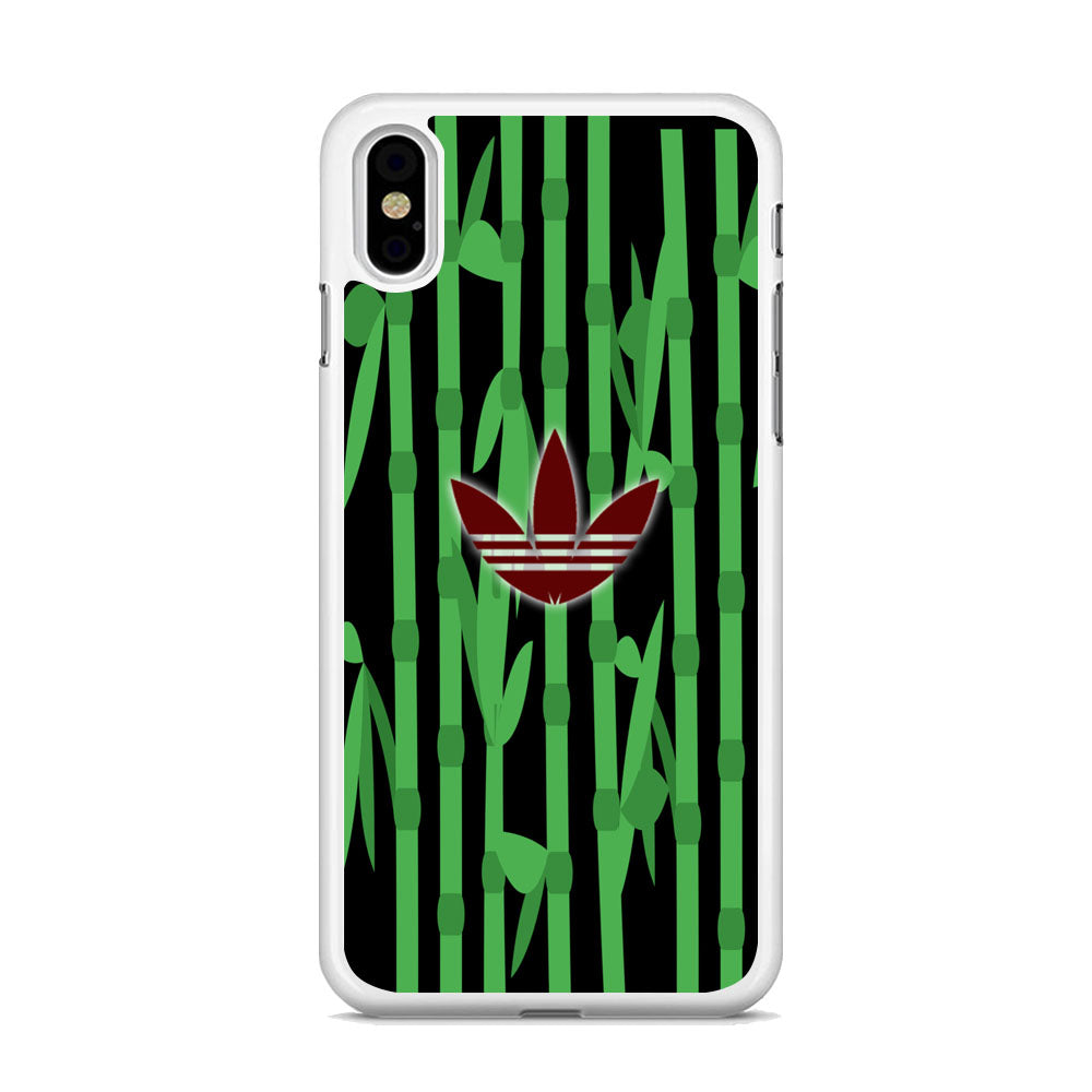 Adidas Bamboo Maroon Logo iPhone X Case - carneyforia