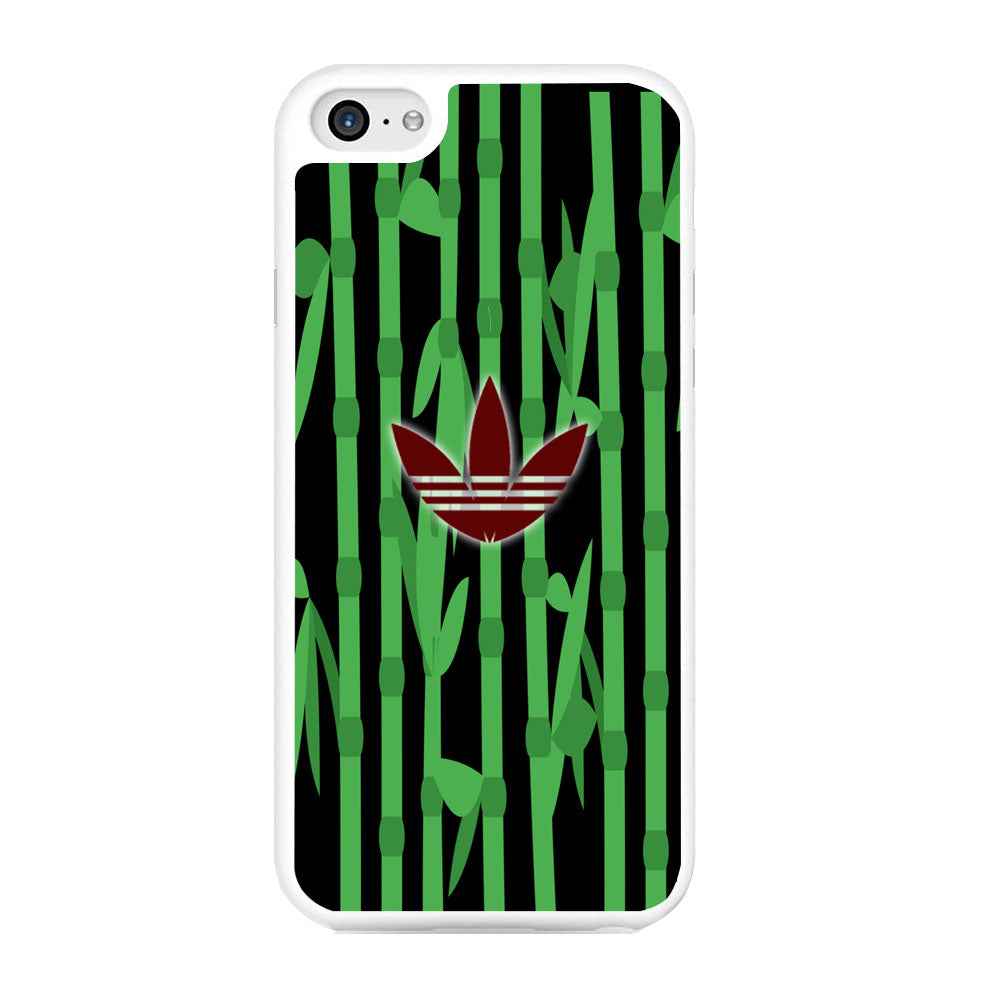 Adidas Bamboo Maroon Logo iPhone 6 Plus | 6s Plus Case Rubber White (2D Case)