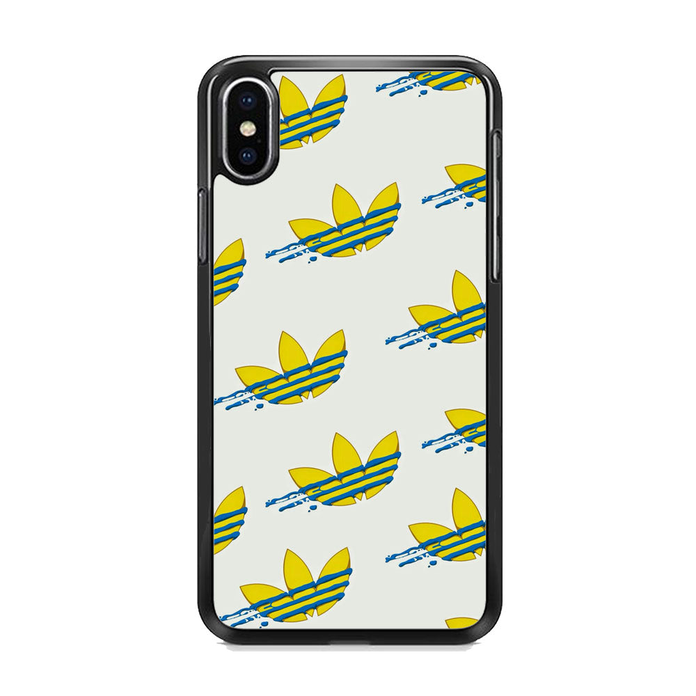 Adidas Doodle Fly Paint Blue iPhone X Case