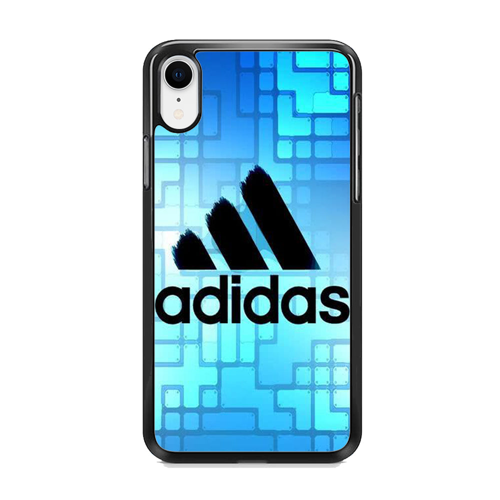 Adidas Logo Blue Abstract iPhone XR Case