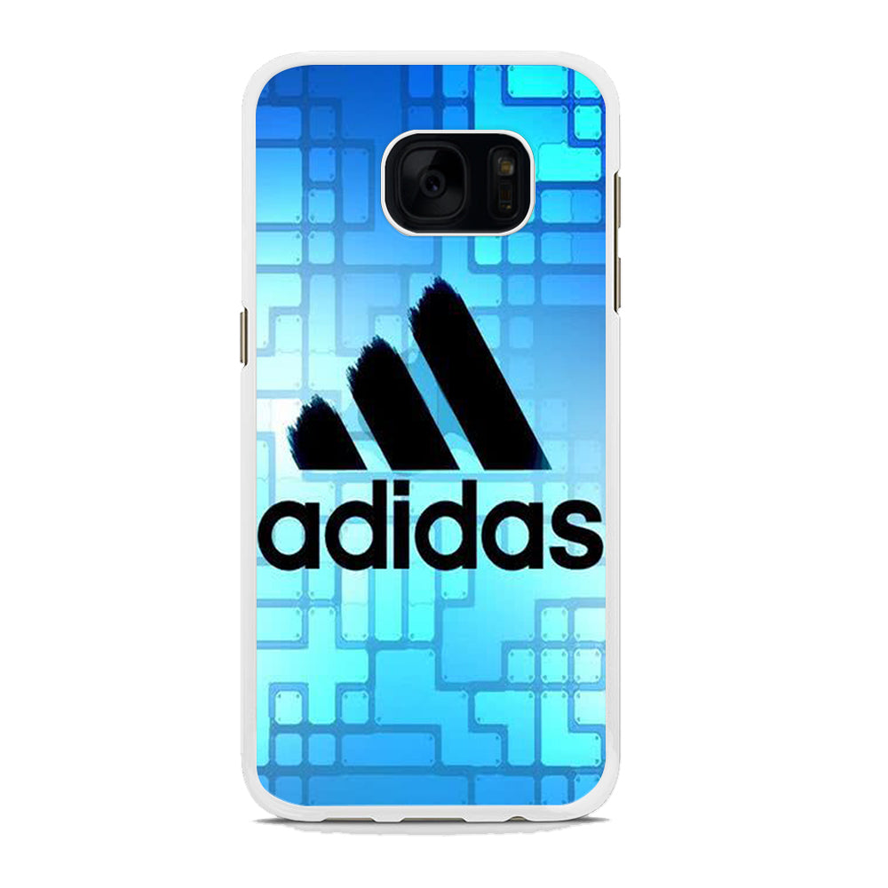 Adidas Logo Blue Abstract Samsung Galaxy S7 Edge Case
