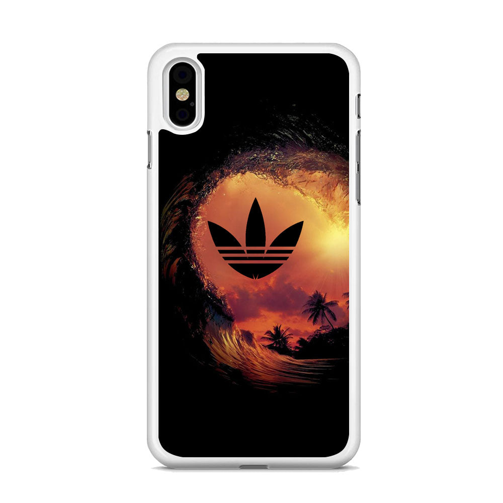 Adidas Logo Wave Sunset iPhone X Case