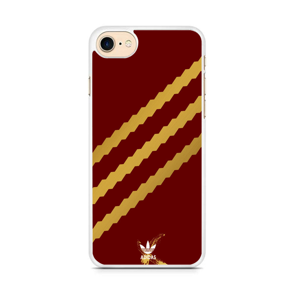 Adidas Stripe Royal Gold Maroon iPhone 8 Case
