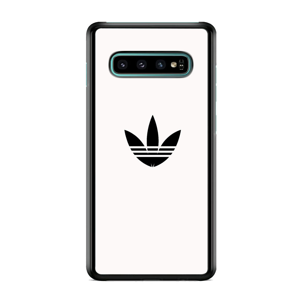 Adidas White Bone Logo Black Samsung Galaxy S10 Case