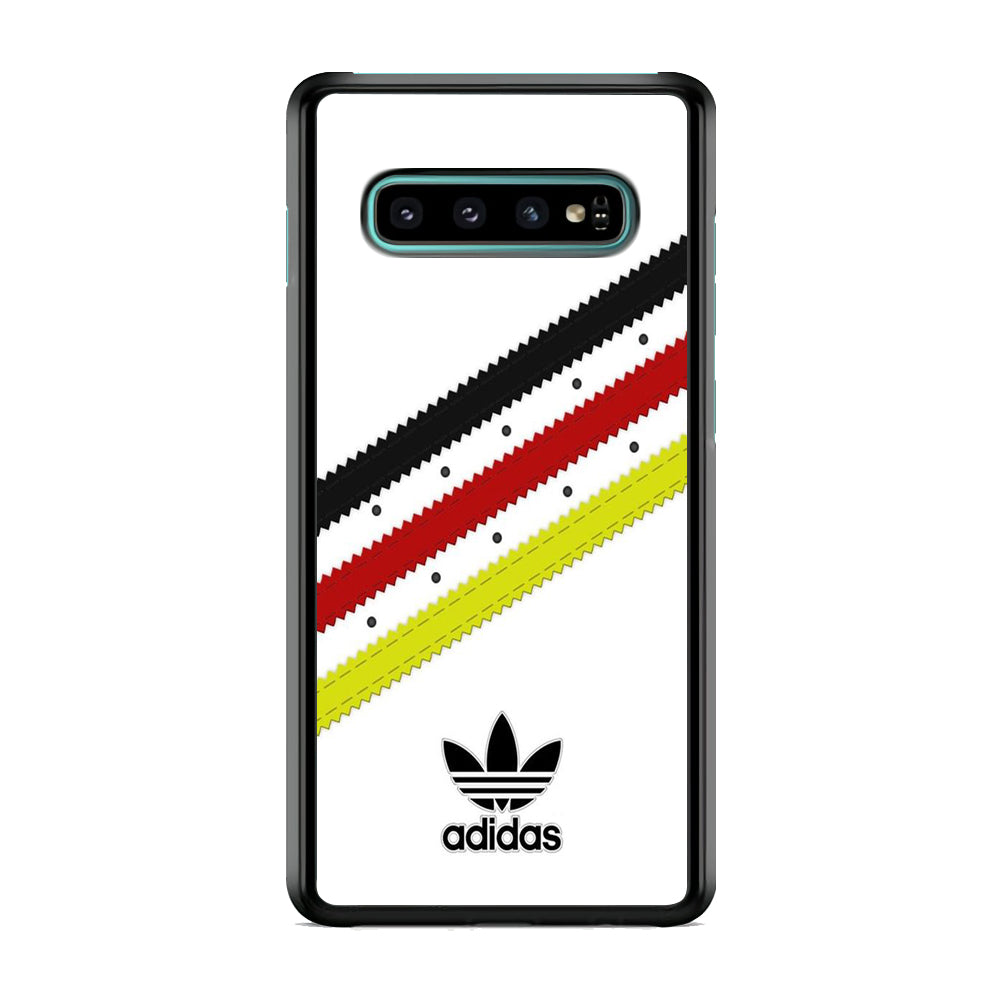 Adidas White Stripe Black Red Yellow Samsung Galaxy S10 Case
