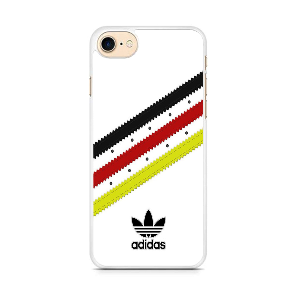 Adidas White Stripe Black Red Yellow iPhone 8 Case