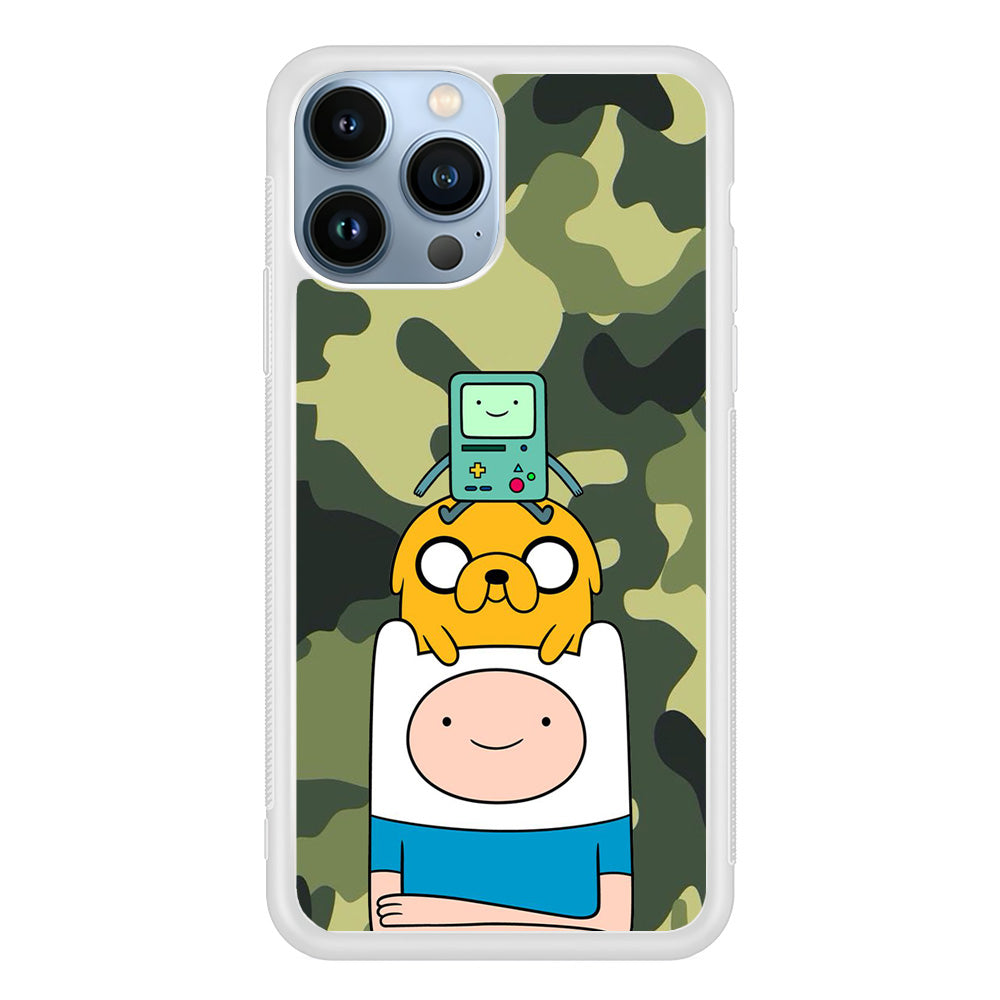 Adventure Time Camo Green iPhone 13 Pro Max Case