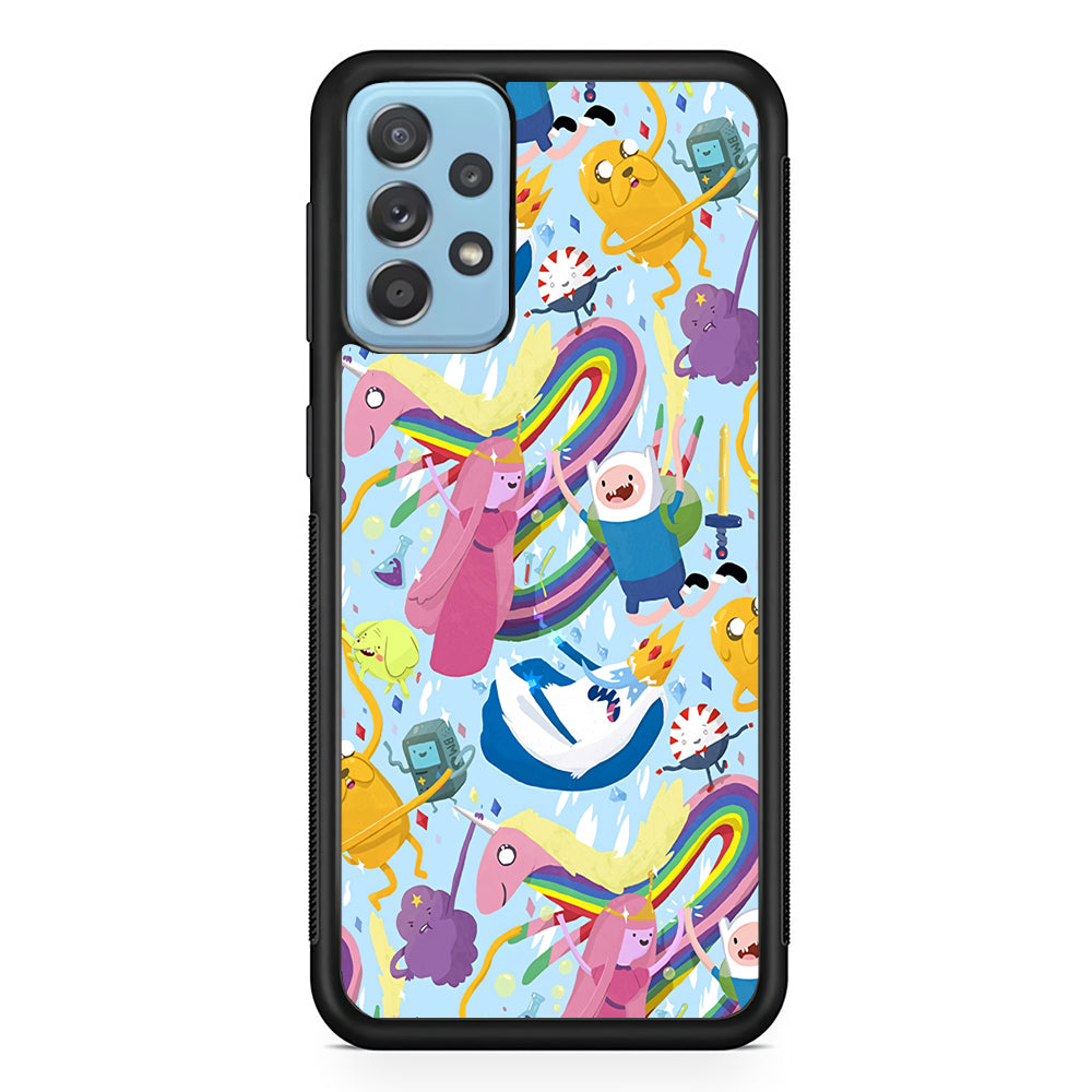 Adventure Time Flying and Playing Samsung Galaxy A52 Case