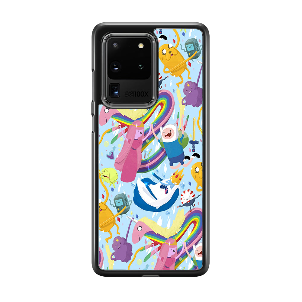 Adventure Time Flying and Playing Samsung Galaxy S20 Ultra Case