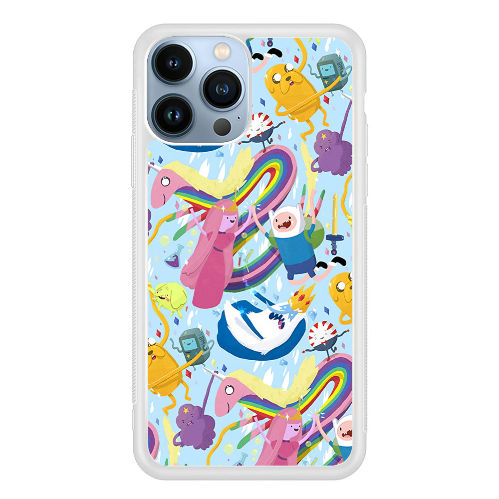Adventure Time Flying and Playing iPhone 13 Pro Case
