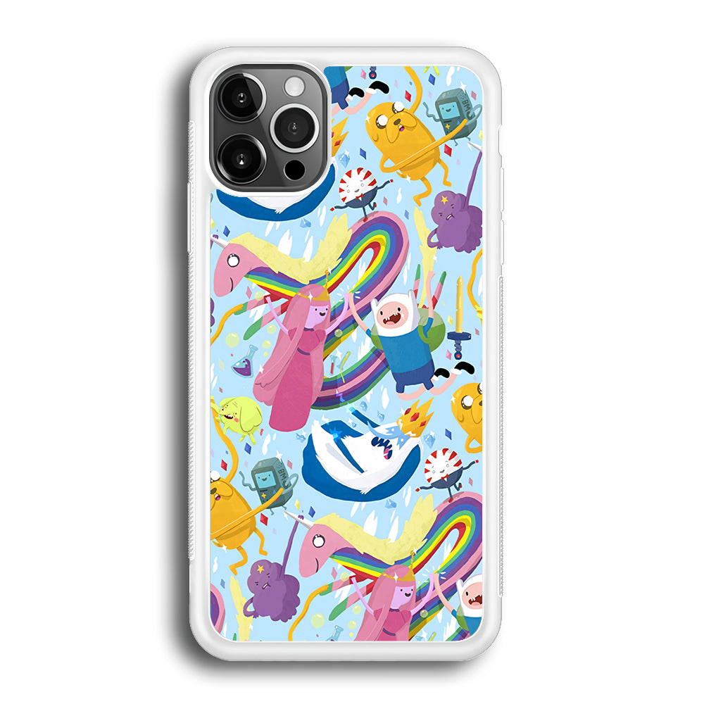 Adventure Time Flying and Playing iPhone 12 Pro Case