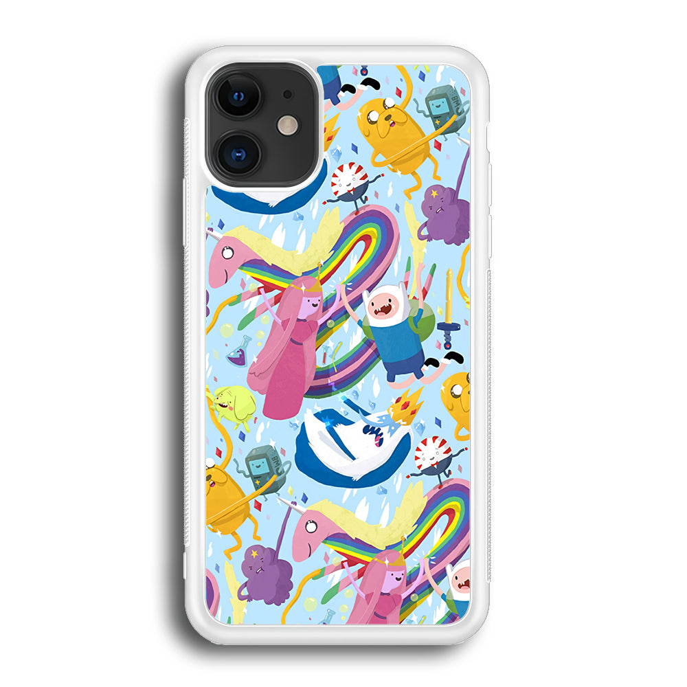 Adventure Time Flying and Playing iPhone 12 Case