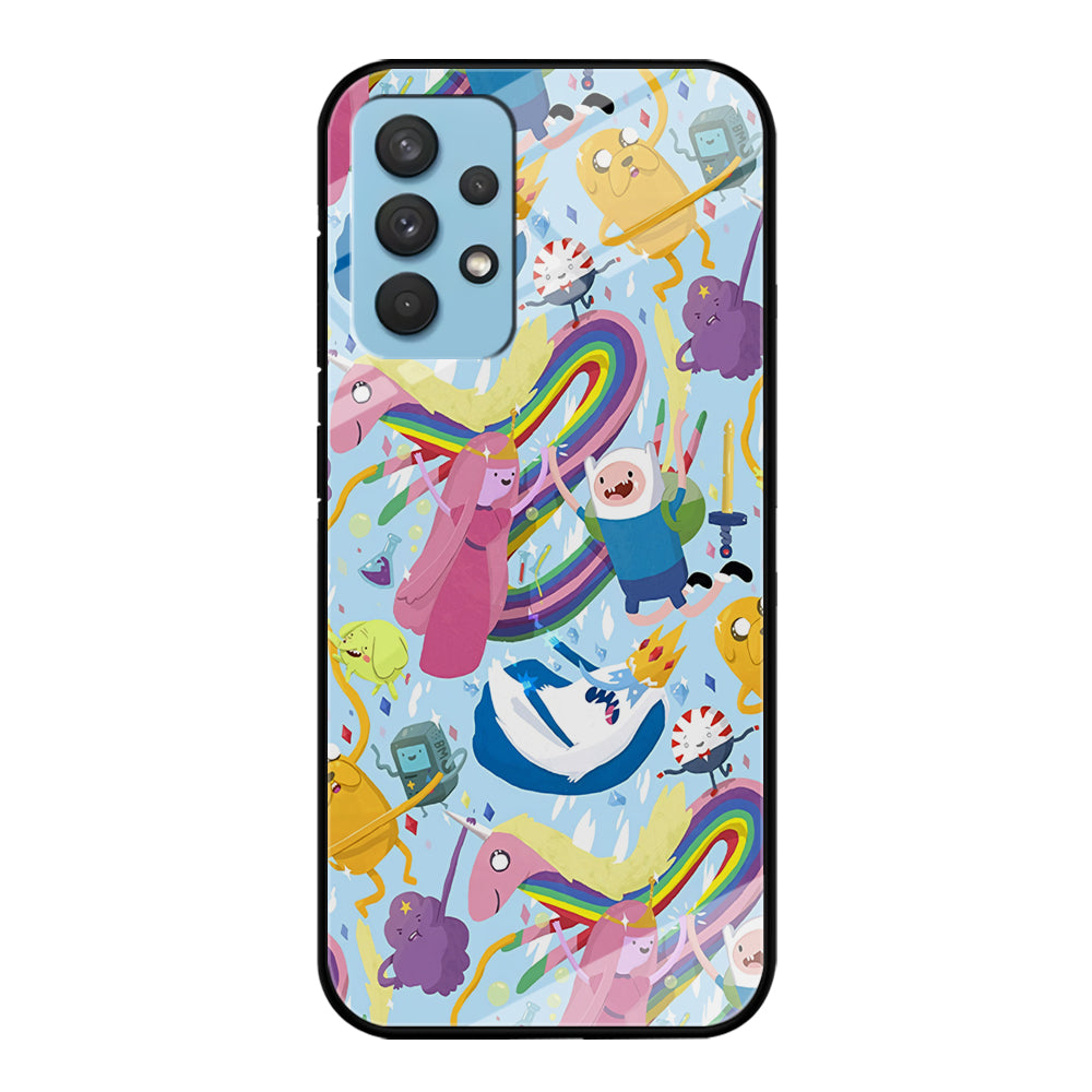 Adventure Time Flying and Playing Samsung Galaxy A32 Case