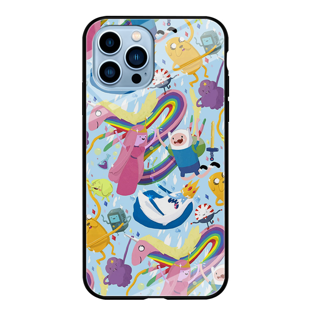 Adventure Time Flying and Playing iPhone 13 Pro Case