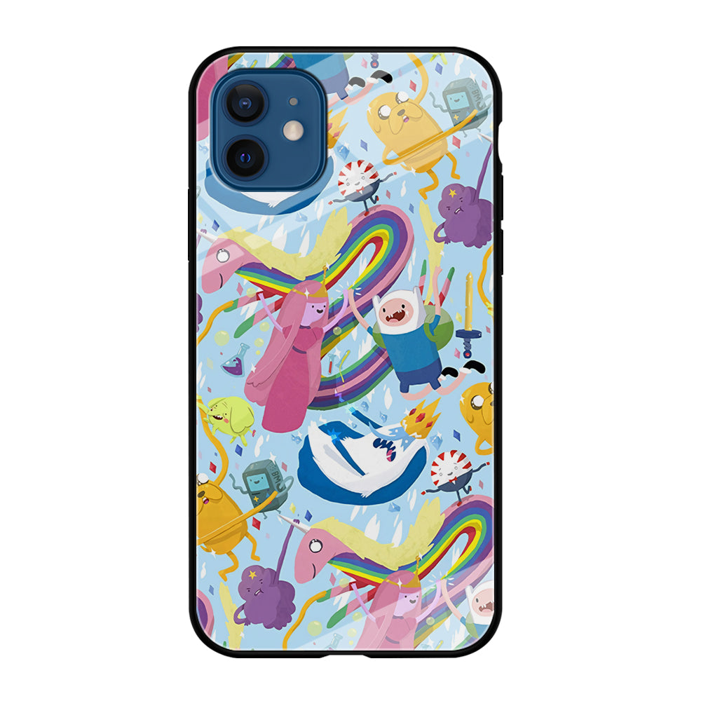 Adventure Time Flying and Playing iPhone 12 Case