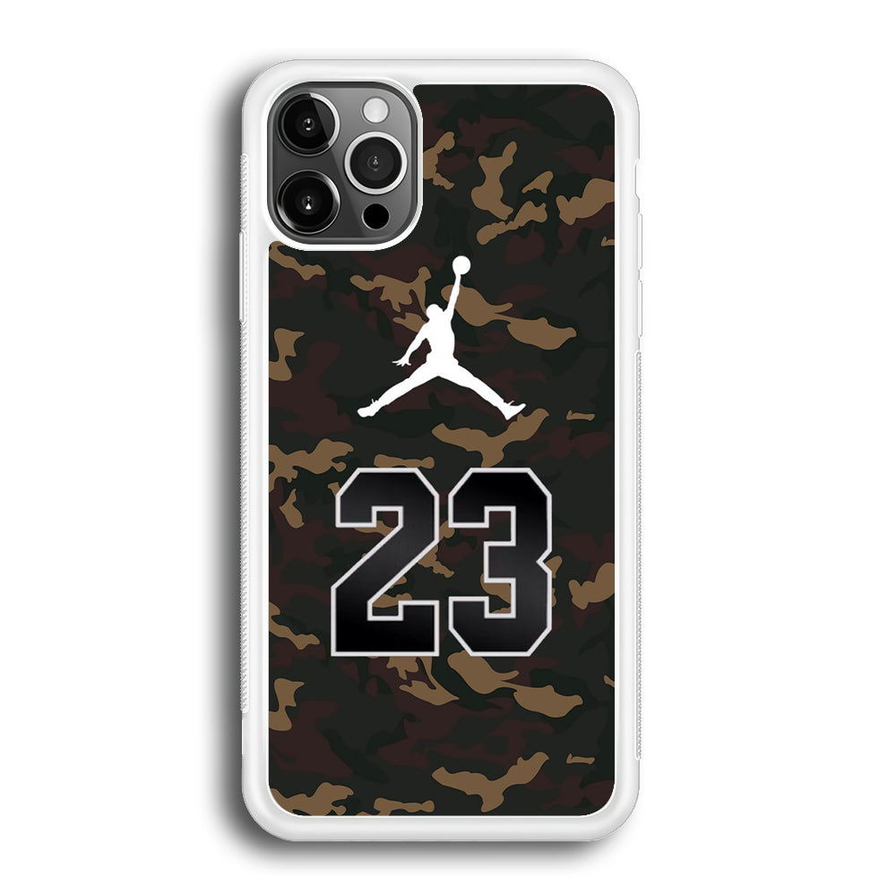 Air Jordan 23 Dark Green Camo iPhone 12 Pro Case