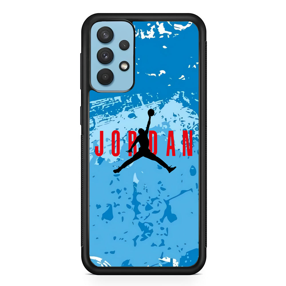Air Jordan Blue Abstract Samsung Galaxy A32 Case