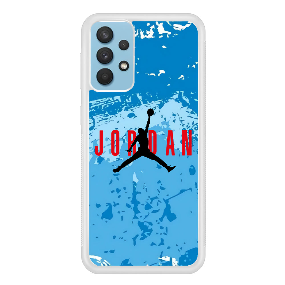 Air Jordan Blue Abstract Samsung Galaxy A32 Case