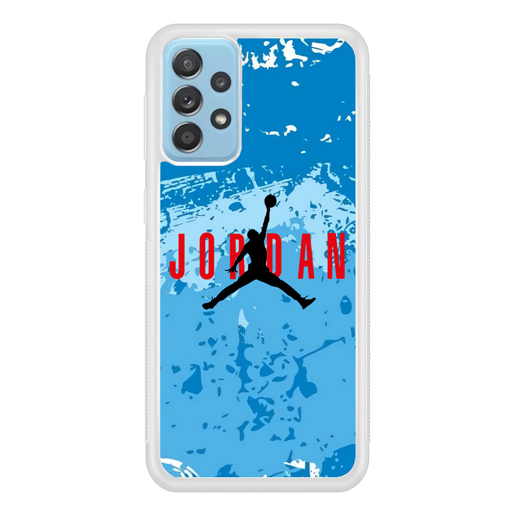 Air Jordan Blue Abstract Samsung Galaxy A52 Case