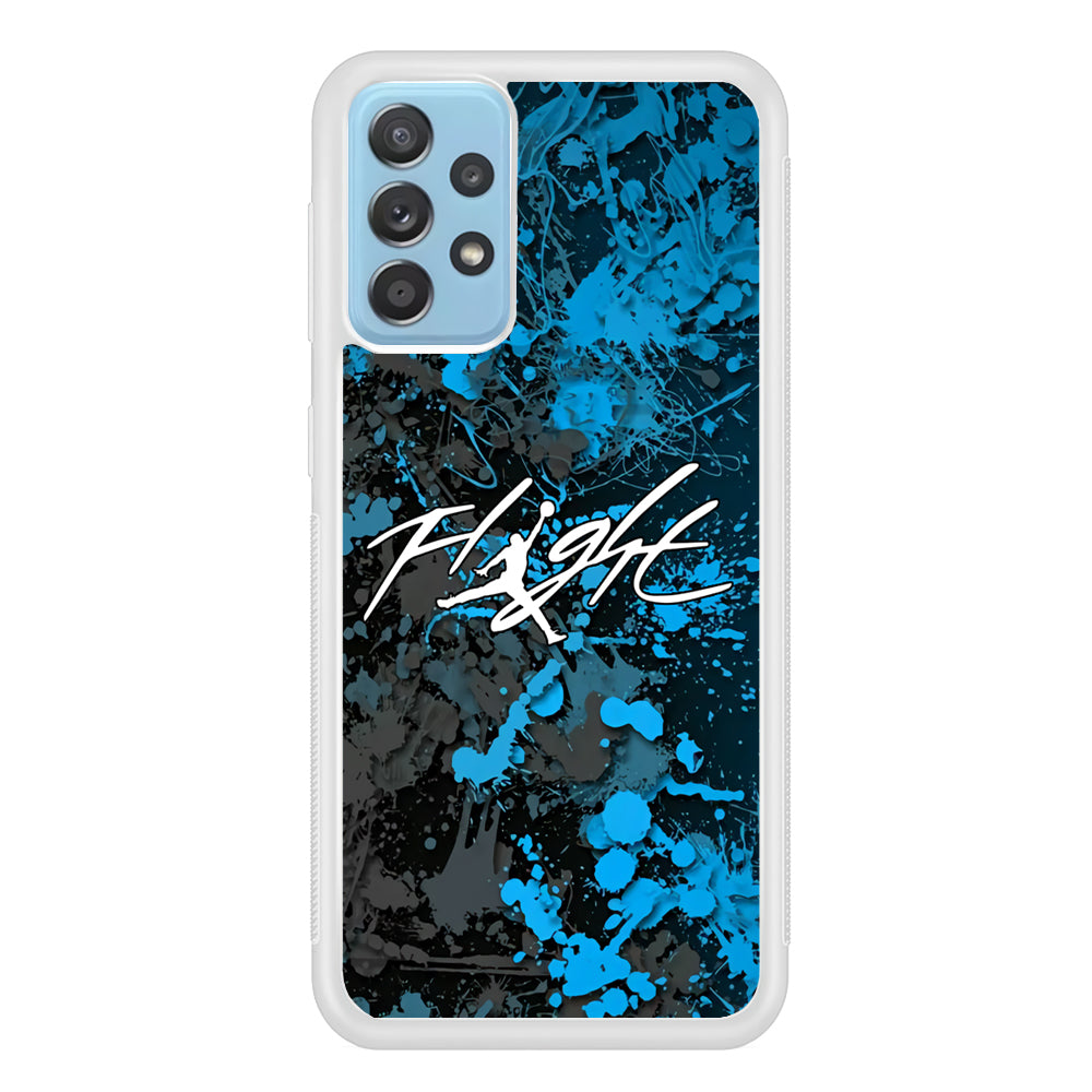 Air Jordan Flight Paint Blue Dominant Samsung Galaxy A52 Case