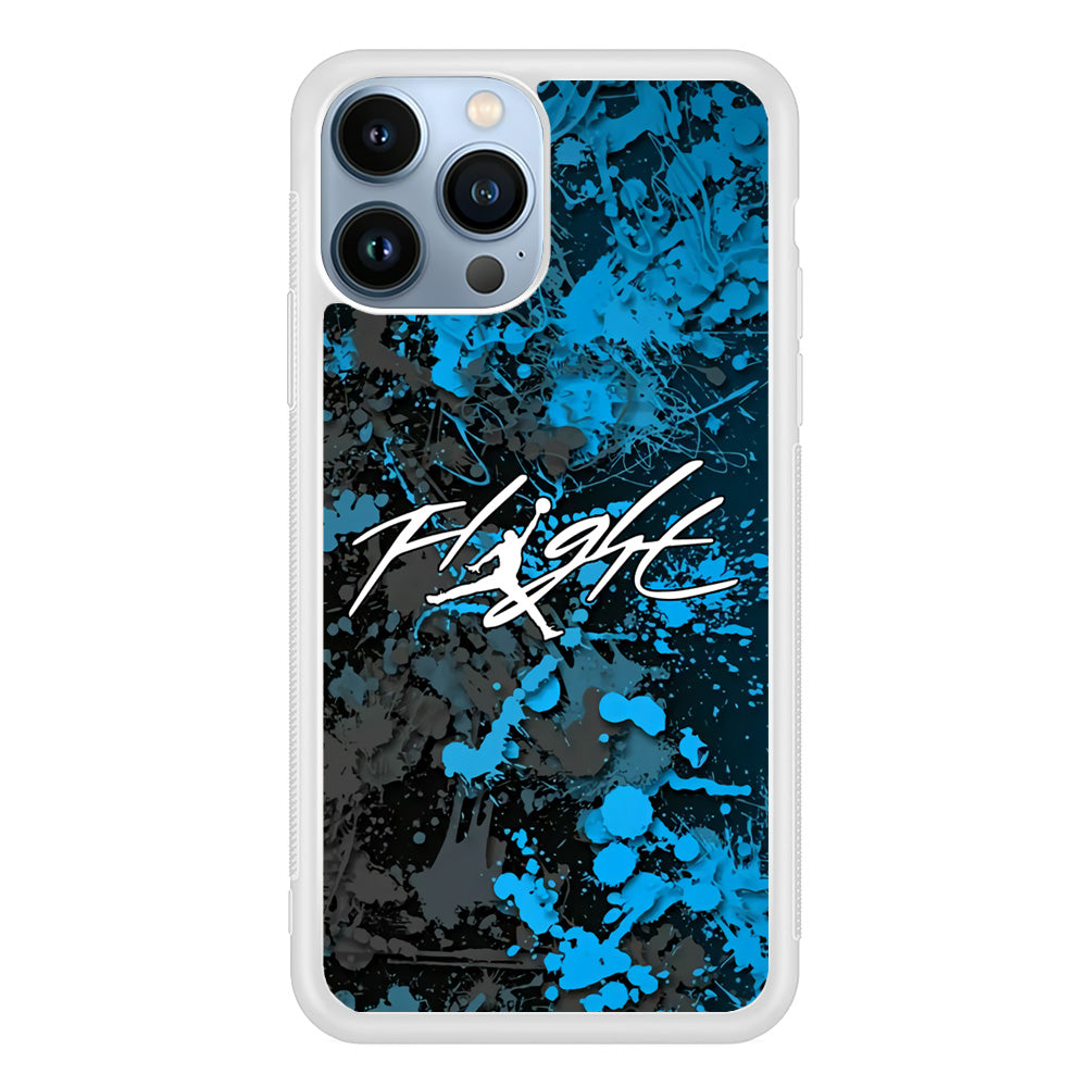Air Jordan Flight Paint Blue Dominant iPhone 13 Pro Max Case