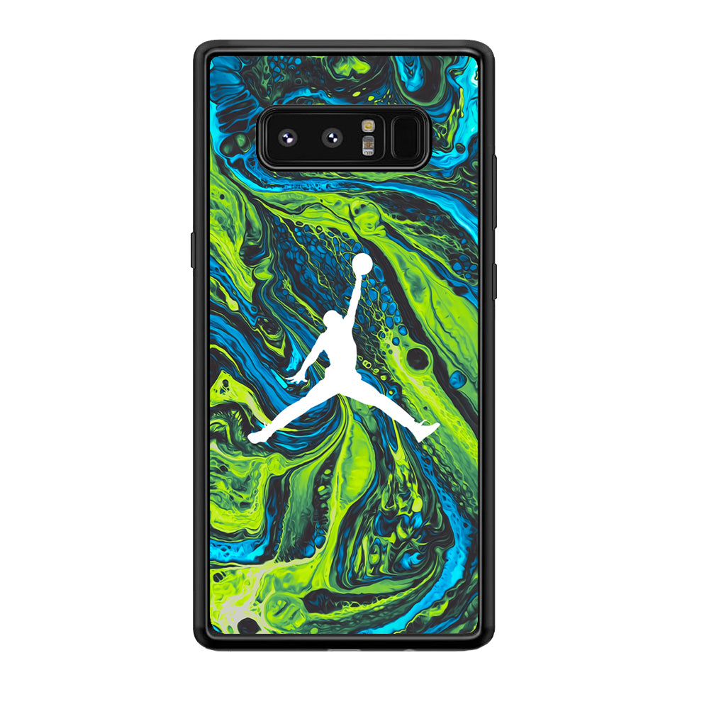 Air Jordan Green Liquid Marble Samsung Galaxy Note 8 Case
