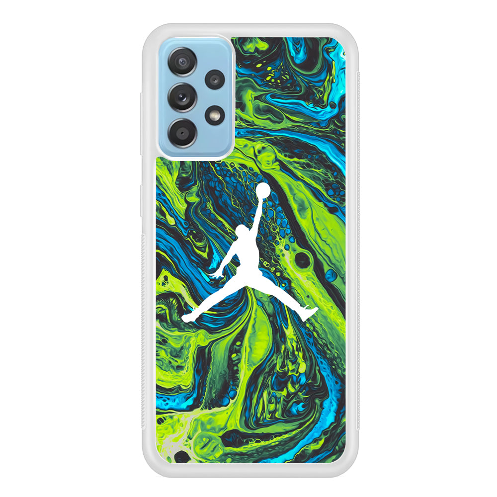 Air Jordan Green Liquid Marble Samsung Galaxy A52 Case