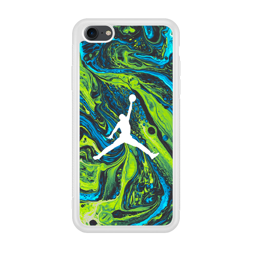 Air Jordan Green Liquid Marble iPhone 7 Case