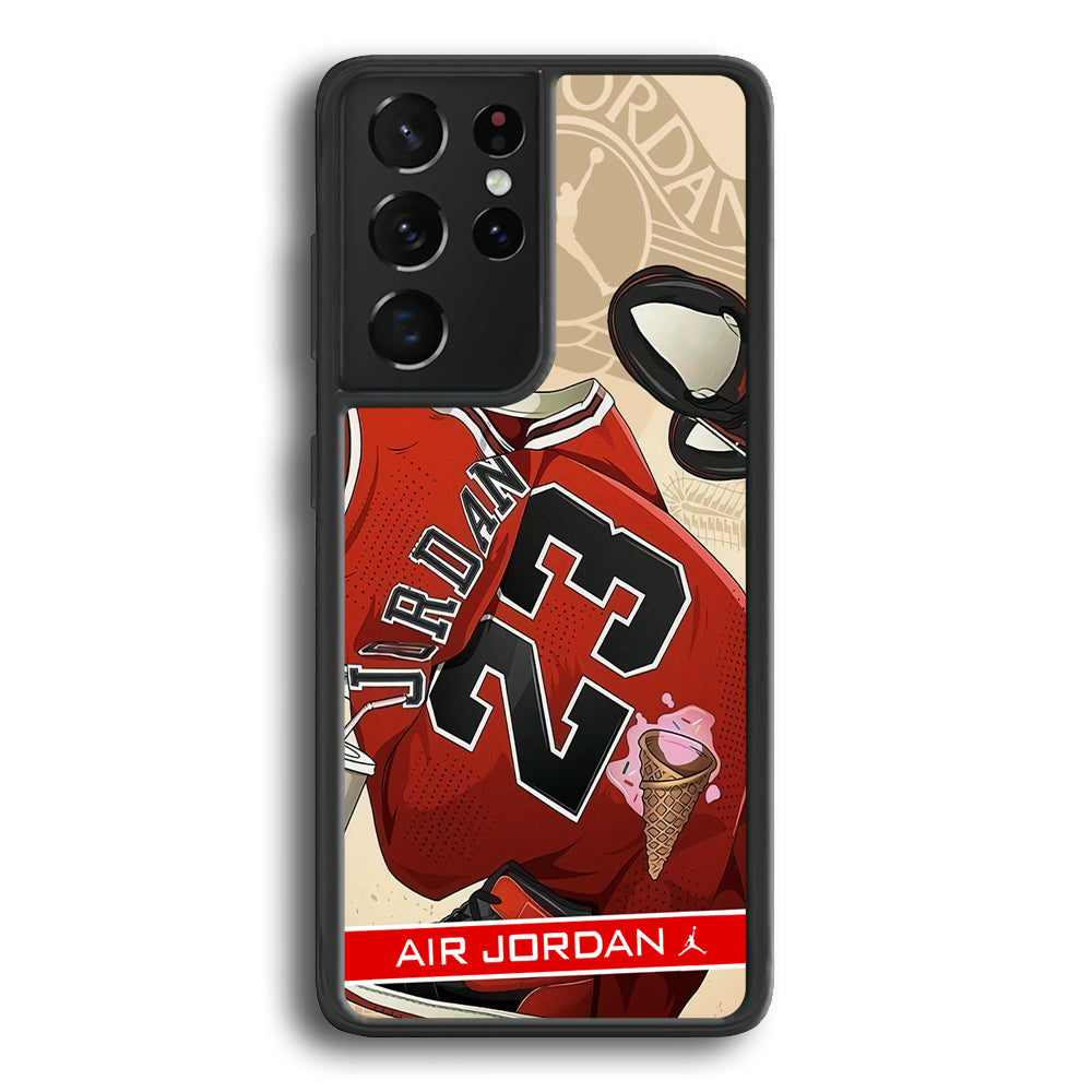 Air Jordan Iconic Jersey Samsung Galaxy S21 Ultra Case - Carneyforia
