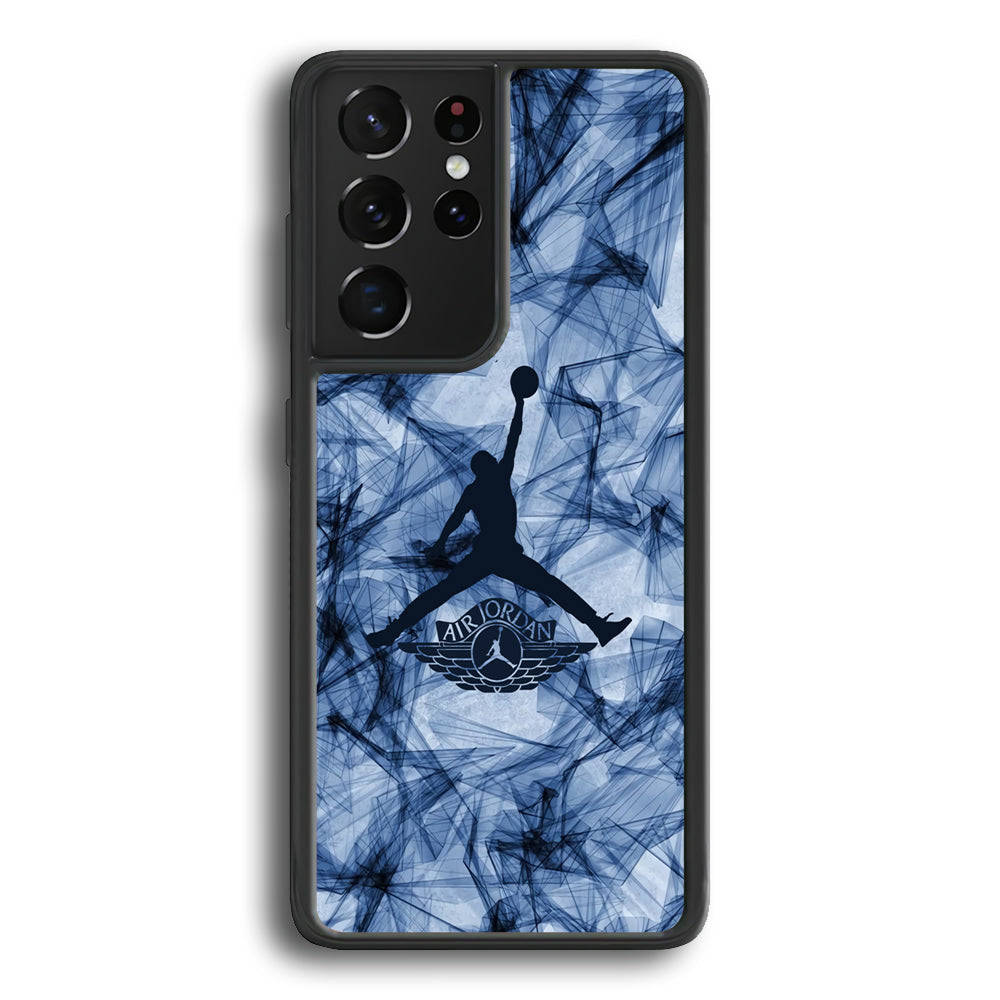 Air Jordan Ink Abstract Samsung Galaxy S21 Ultra Case - Carneyforia