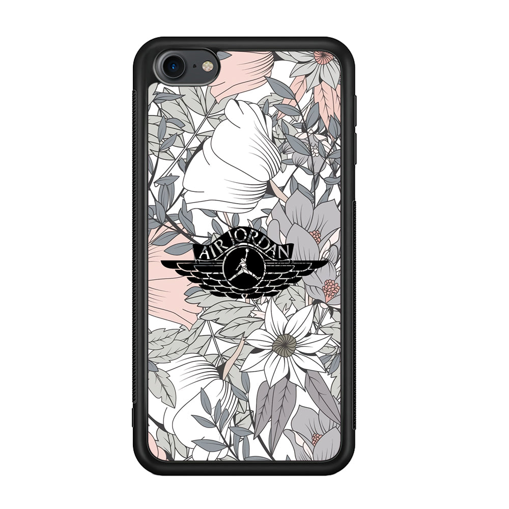 Air Jordan Logo Flower Aesthetic iPod Touch 6 Case - Carneyforia