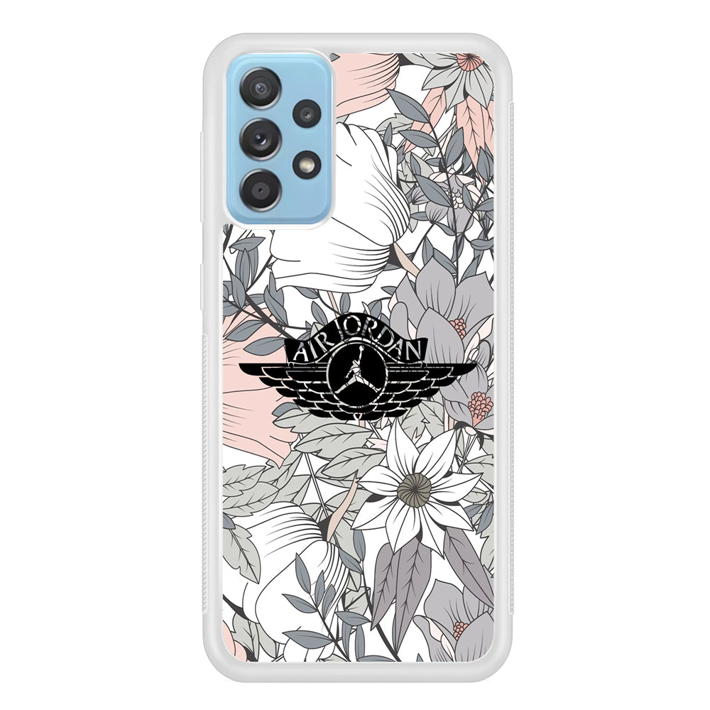 Air Jordan Logo Flower Aesthetic Samsung Galaxy A52 Case