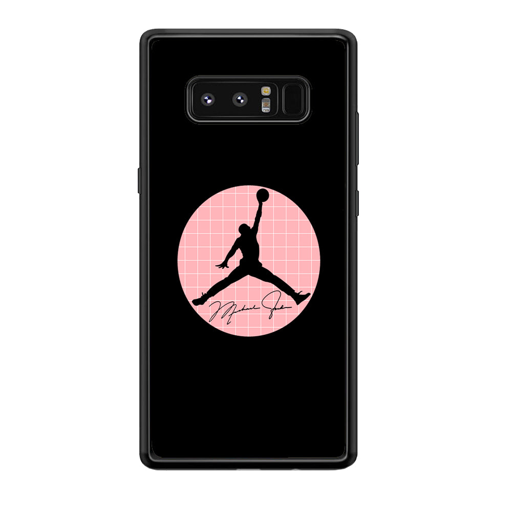 Air Jordan Silhouette Pink Net Samsung Galaxy Note 8 Case