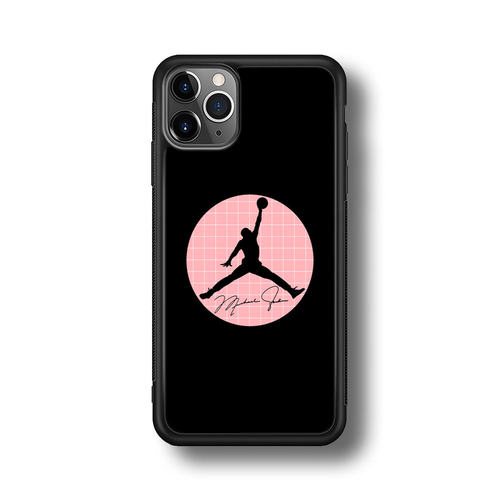 Air Jordan Silhouette Pink Net iPhone 11 Pro Max Case