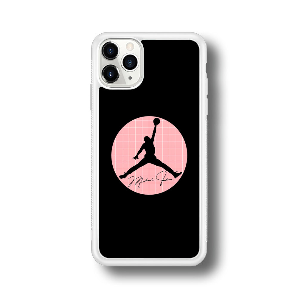 Air Jordan Silhouette Pink Net iPhone 11 Pro Max Case