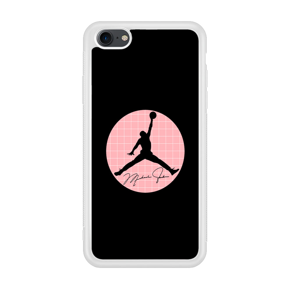 Air Jordan Silhouette Pink Net iPhone 8 Case