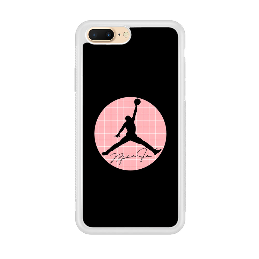 Air Jordan Silhouette Pink Net iPhone 7 Plus Case