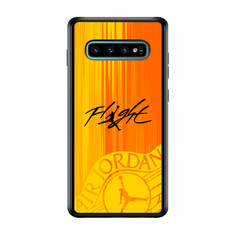 Air Jordan Yellow Sparkle Samsung Galaxy S10 Plus Case