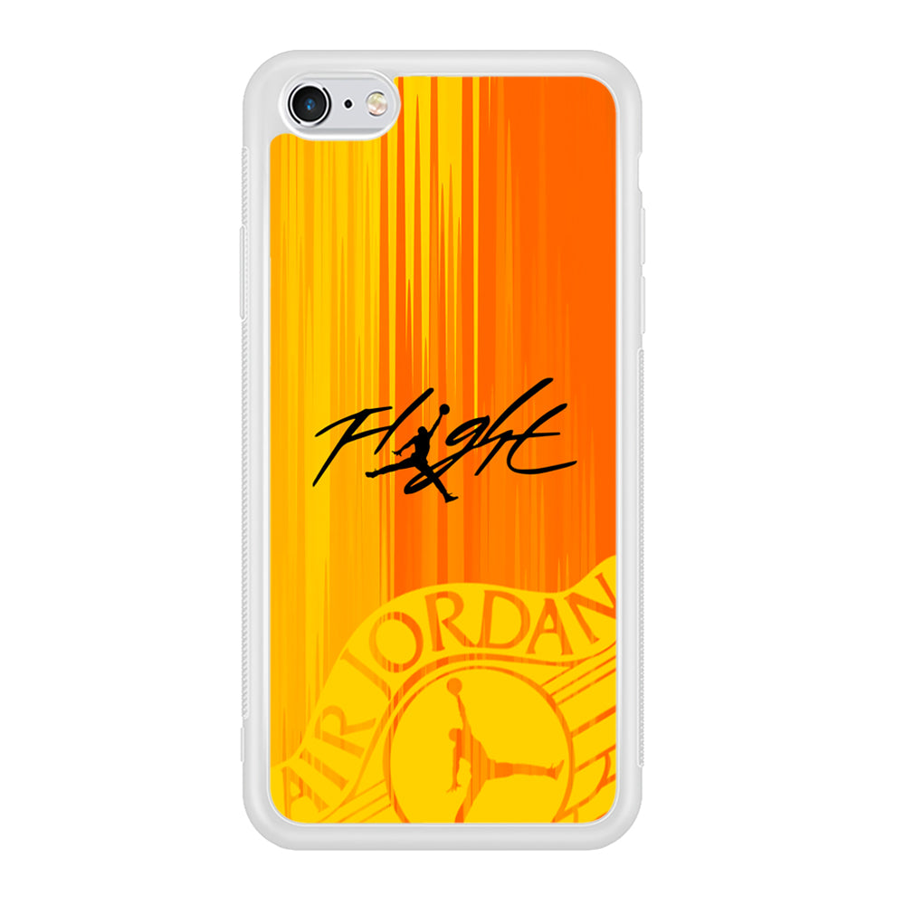 Air Jordan Yellow Sparkle iPhone 6 Plus | 6s Plus Case Rubber White (2D Case)