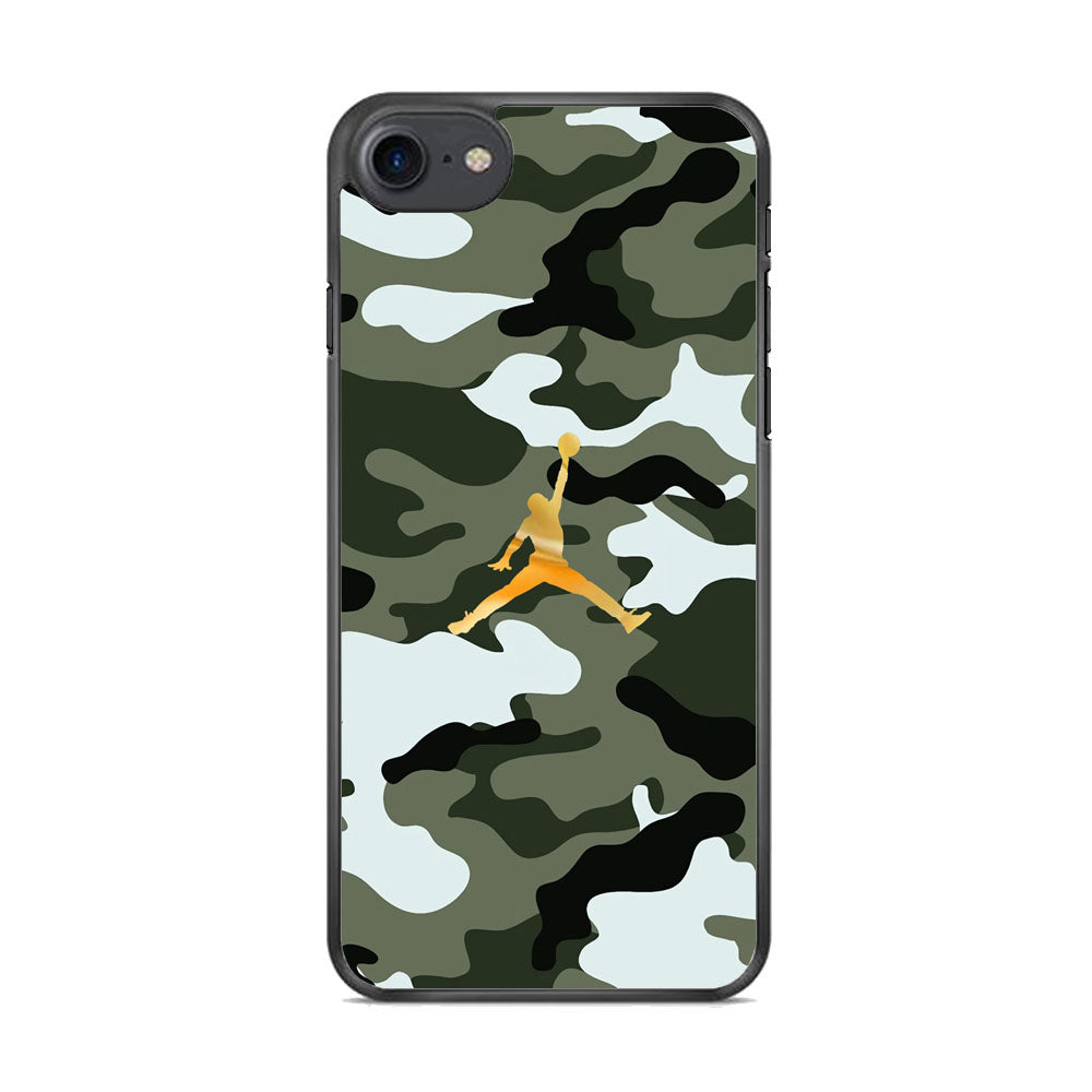 Air Jordan Camo Forest Beast iPhone 7 Case Rubber Black (2D Case)